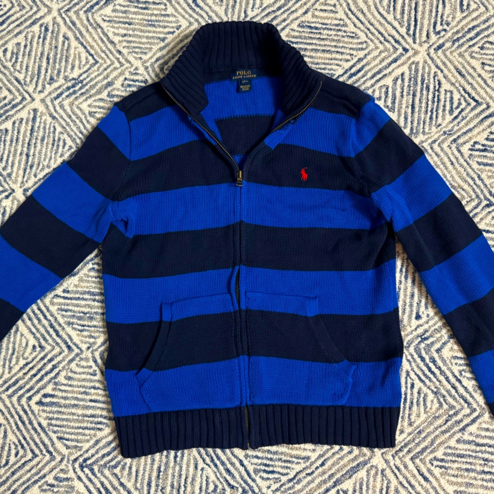 Ralph Lauren Polo Zip Blue Stripe
